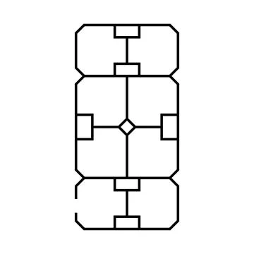 Infinity cube fidget toy line icon vector illustration Stock Illustration