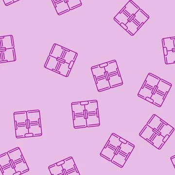 Infinity cube fidget toy line seamless pattern 스톡 일러스트