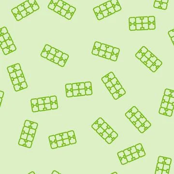 Infinity cube fidget toy line vector seamless pattern Stock Illustration