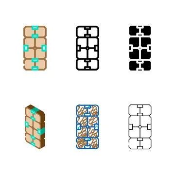 Infinity cube fidget toy mix color icon vector Stock Illustration