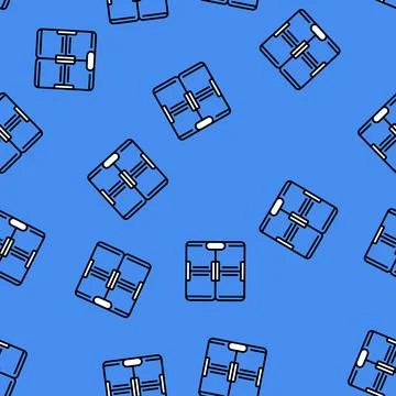 Infinity cube fidget toy vector seamless pattern Stock Illustration