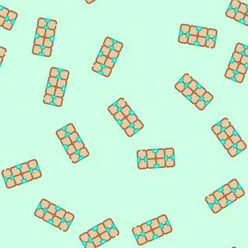 Infinity cube fidget toy vector seamless pattern Stock Illustration
