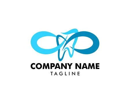 Infinity Dental Logo Template Design Stock Illustration