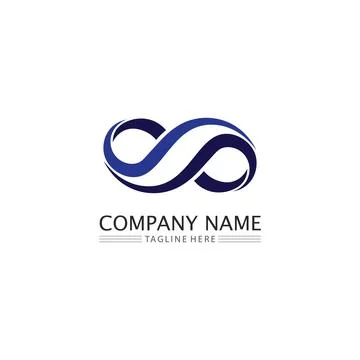 Infinity design logo and 8 icon, vector, sign, creative logo for business a.. Stock Illustration