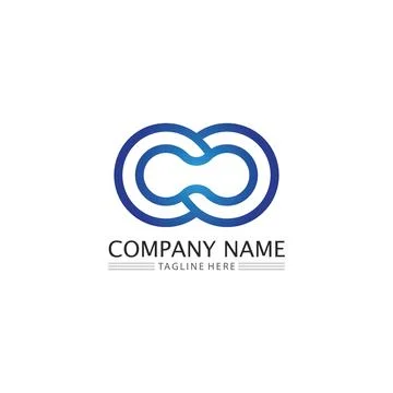 Infinity design logo and 8 icon, vector, sign, creative logo for business a.. Stock Illustration