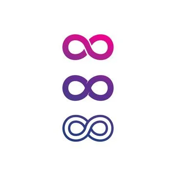 Infinity design logo and 8 icon, vector, sign, creative logo for business a.. Stock Illustration