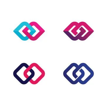 Infinity design logo and 8 icon, vector, sign, creative logo for business a.. Stock Illustration