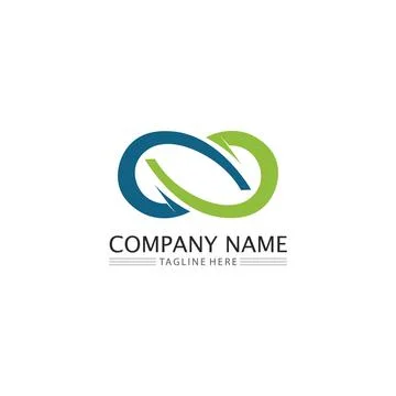 Infinity design logo and 8 icon, vector, sign, creative logo for business a.. Illustrazione stock