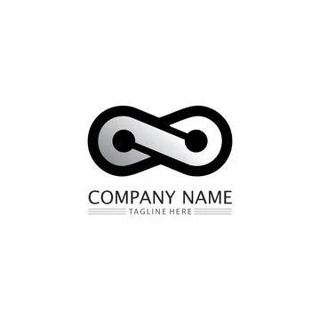 Infinity design logo and 8 icon, vector, sign, creative logo for business a.. 스톡 일러스트
