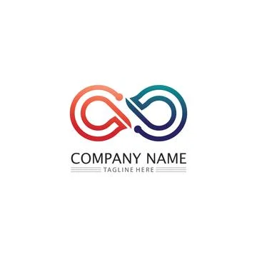 Infinity design logo and 8 icon, vector, sign, creative logo for business a.. Stock Illustration