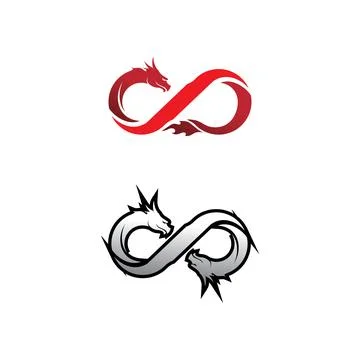 Infinity design logo and 8 icon, vector, sign, creative logo for business a.. Stock Illustration