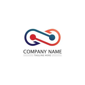 Infinity design logo and 8 icon, vector, sign, creative logo for business a.. Stock Illustration