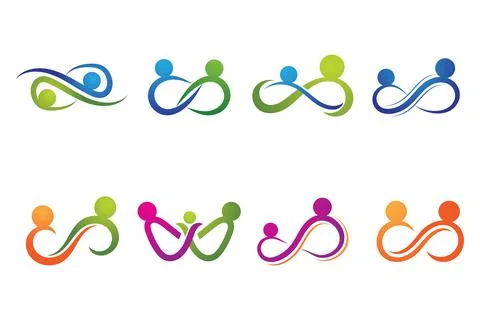 Infinity Design Vector icon illustration Logo template design Stock Illustration