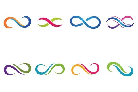 Infinity Design Vector icon illustration Logo template design Stock Illustration