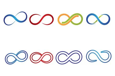 Infinity Design Vector icon illustration Logo template design Illustrazione stock