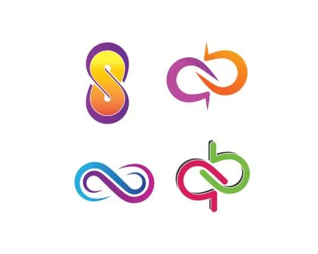 Infinity Design,Infinity logo Vector icon Stock Illustration