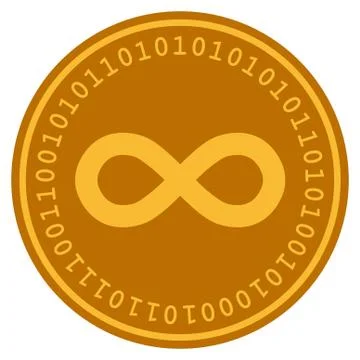 Infinity Digital Coin Illustrazione stock