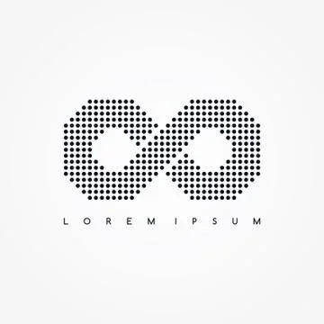 Infinity dot logotype theme 스톡 일러스트