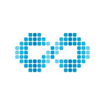 Infinity dot logotype theme vector Stock Illustration