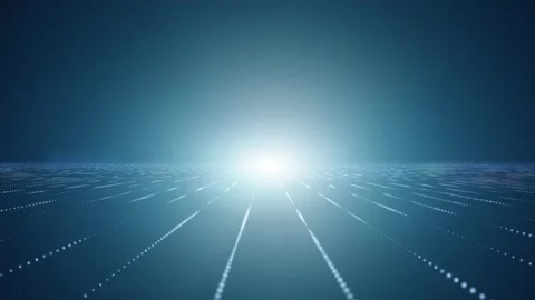 Infinity dotted lines with blue light copy space loop animation 库存影片 334075873