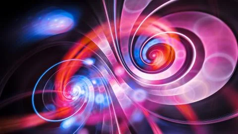 Infinity double spiral glowing funny moments abstract background Illustrazione stock