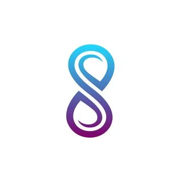 Infinity Eight Logo design vector template Stock Illustration