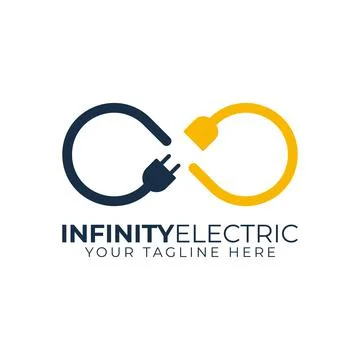 Infinity electric logo design template Stock Illustration