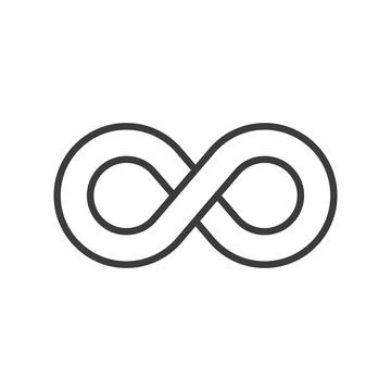 Infinity, endless, eternal line icon Illustrazione stock