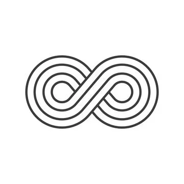 Infinity, endless, eternal line icon Illustrazione stock