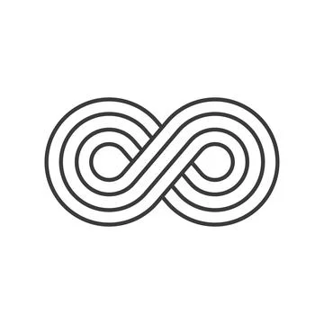Infinity, endless, eternal line icon Illustrazione stock