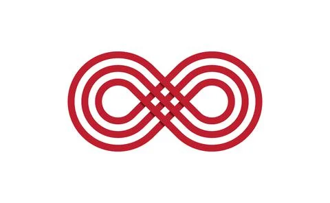 Infinity endless symbol logo maths 스톡 일러스트