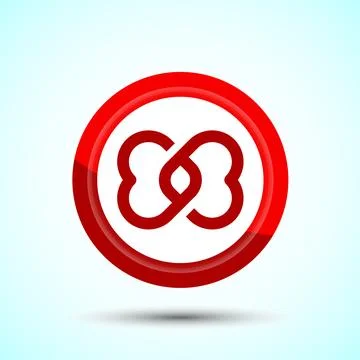 Infinity, Eternity, Icon Design Illustration, Endless Icon For Apps and Web.. Illustrazione stock