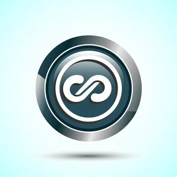Infinity, Eternity, Icon Design Illustration, Endless Icon For Apps and Web.. Stock Illustration