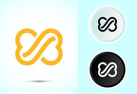 Infinity, Eternity, icon design illustration, Endless sign symbol in color,.. Stock Illustration