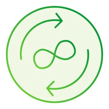 Infinity exchange flat icon. Circle arrows gray icons in trendy flat style Stock Illustration