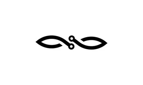 Infinity eyes tech or mask logo design Stock Illustration