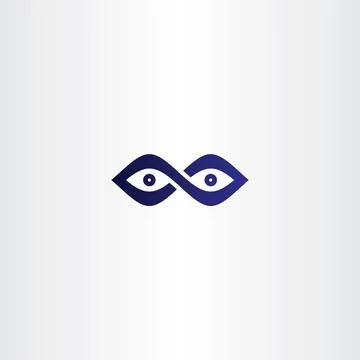 Infinity eyes vector icon Stock-Illustration