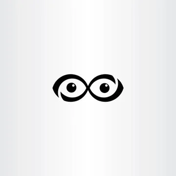 Infinity eyes vector icon symbol element Stock Illustration