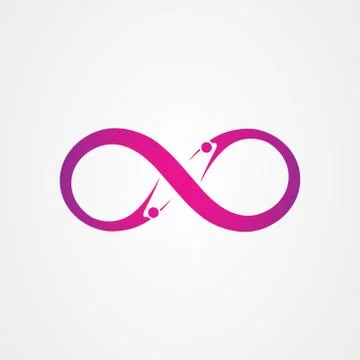 Infinity fit icon logo design Illustrazione stock