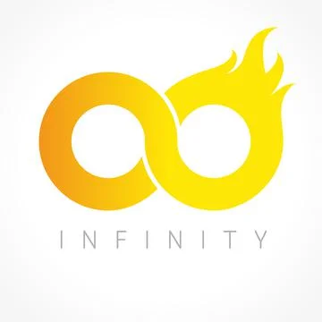 Infinity flame logo Stock Illustration