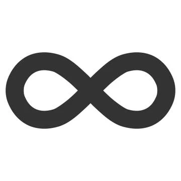 Infinity Flat Vector Icon Stock Illustration