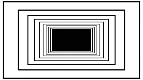 Infinity flight through black rectangle in tunnel. Seamless geometric pattern Stock Footage 167493958