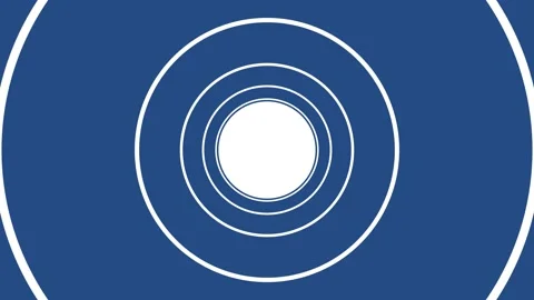 Infinity flight through white circle ring tunnel. Seamless geometric pattern, Stock Footage 167538638