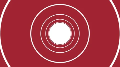 Infinity flight through white circle ring tunnel. Seamless geometric pattern, Stock Footage 167821289