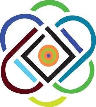 Infinity Flower Logo Vector Design Stock Illustration