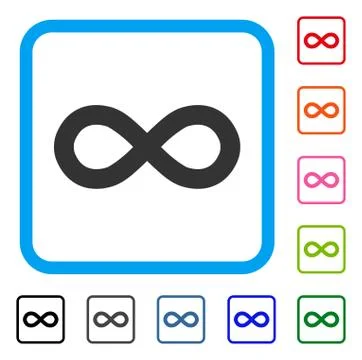 Infinity Framed Icon Stock Illustration