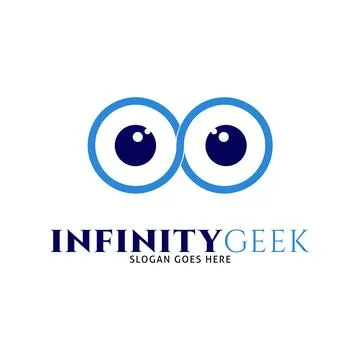 Infinity Geek Icon Vector Logo Template Illustration Design Stock Illustration