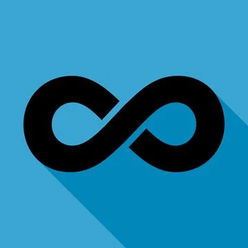 Infinity geometric icon, mathematical tattoo symbol, endless abstract shape v イラスト素材