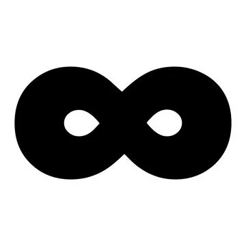 Infinity geometric icon, mathematical tattoo symbol, endless abstract shape v Illustrazione stock