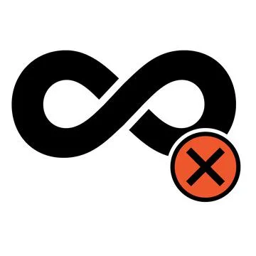 Infinity geometric icon, mathematical tattoo symbol, endless abstract shape v Illustrazione stock